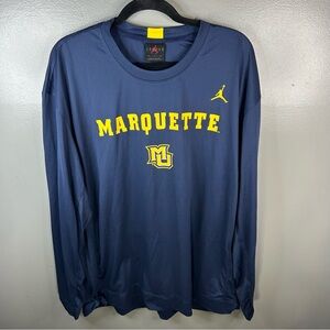 Nike Jordan Marquette University NCAA Player Issued Shooting Shirt Size XL NEW